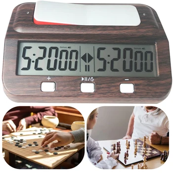 Цифровые шахматные часы с таймером для международных шахматных игр на батарейках, многоцелевой легкий таймер соревнований для семейного личного использования