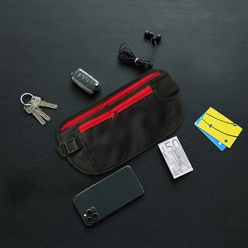 Унисекс для занятий спортом на открытом воздухе, Противоугонная невидимая поясная сумка, удостоверение личности, ключ, держатель для телефона