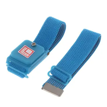 Синий Антистатический ремешок на запястье Беспроводной браслет с регулируемым кабелем электростатического разряда ESD Браслет 83XB