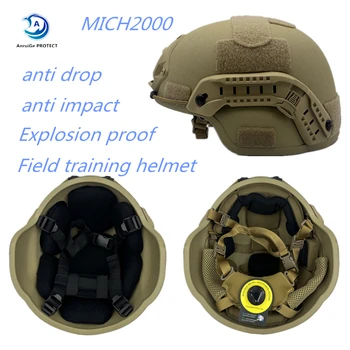 Защитный Шлем для Полевых Тренировок из Высококачественного Стекловолокна Wendy Tactical Riot and Impact Protector MICH FAST