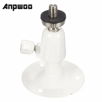 ANPWOO, 1 шт., металлическое настенное крепление на 90 градусов, вращающийся потолочный кронштейн, подставка-держатель для камеры видеонаблюдения, белый