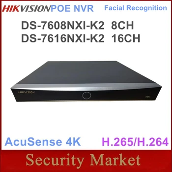 Оригинальный видеорегистратор Hikvision 8/16-ch 1U серии K AcuSense 4K DS-7608NXI-K2 DS-7616NXI-K2 8/16CH 4K NVR