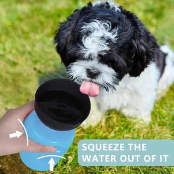 Новая портативная бутылка для воды для собак Складная Миска для кормления домашних животных Бутылка для воды для домашних животных для путешествий на открытом воздухе Миски для собак, не содержащие BPA, Миска для напитков