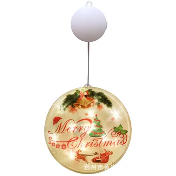 Рождественское украшение, светодиодная гирлянда, расписной подвесной светильник, светильник для украшения витрины, цветной световой шнур с печатью из медной проволоки