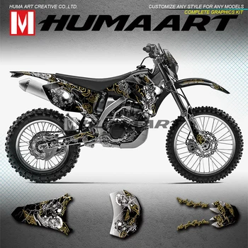 HUMMART Custom Motorcycle Graphics Виниловые Наклейки для Yamaha WR250F WR450F 2007 2008 2009 2010 2011 2012 2013 2014