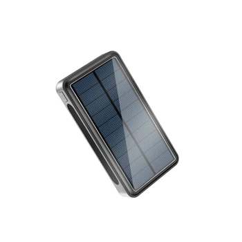 Qi Беспроводная Зарядка Solar Power Bank 30000 мАч Powerbank для iPhone 15 X Samsung Xiaomi Зарядное Устройство Для Мобильного Телефона с Кемпинговым Фонарем