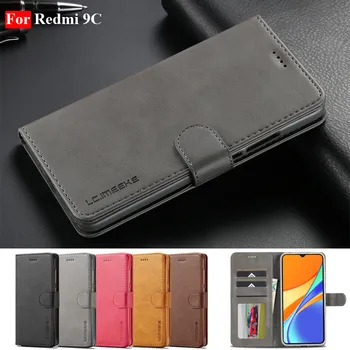 Redmi 9C Case Кожаный Винтажный Чехол Для Телефона Hoejse Xiaomi Redmi 9C Case Флип 360 Магнитный Чехол-бумажник На Redmi 9C Redmi9C Cover