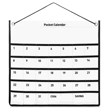 Настенный календарь Карманный Календарь Карманный месяц Настенный карманный мешок для хранения из нетканого материала для домашнего офиса