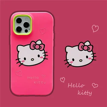 Чехол Hello Kitty для Iphone 11 /12/13 Pro Max Подходит для iPhoneXS/7P/8 /8P/XR чехол Защитный чехол для телефона для женщин Силикагель