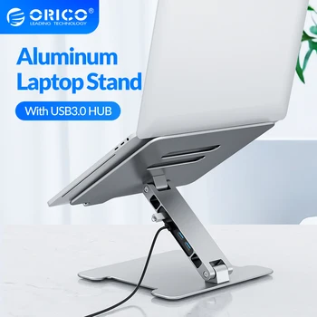 Подставка для ноутбука ORICO с USB-концентратором и портами SD, алюминиевая складная подставка для охлаждения ноутбука MacBook