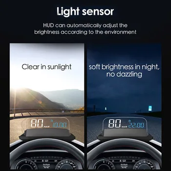 Автомобильный HUD GPS Спидометр Универсальный Электронный Головной Дисплей Проектор Скорости Движения на Лобовом Стекле для Автоматического Безопасного Вождения