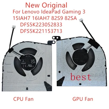 Новый Оригинальный Охлаждающий Вентилятор CPUGPU Для Ноутбука Lenovo IdeaPad Gaming 3 15-IAH7 16IAH7 82S9 82SA Вентиляторы DFS5K223052833 DFS5K221153713 5