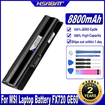 Аккумулятор HSABAT для MSI GE60 Серии GE70 CR41 CX61 CR70 BTY-S14 BTY-S15 FR610 FR620 FR700 FX400 FX420 FX60 FX603 FX610 Батареи