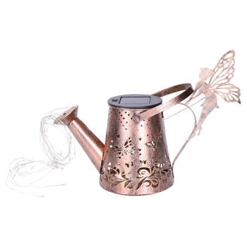 Светодиодный светильник для чайника, ретро Металлический светильник для чайника, водонепроницаемый подвесной Солнечный фонарь, Декоративная декоративная лампа для подарка маме