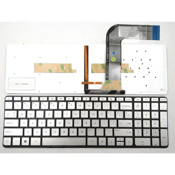 Новая клавиатура для ноутбука HP Envy 17-K150NR 17-K151NR 17-K152NR 17-K153NR 17-K170CA Серебристого цвета Без рамки и с подсветкой