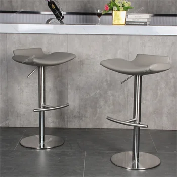 Современные минималистичные барные стулья для кухонной мебели Домашний подъемный вращающийся стул Барный стол Барные стулья для ресторана с высокими ножками Обеденный стул