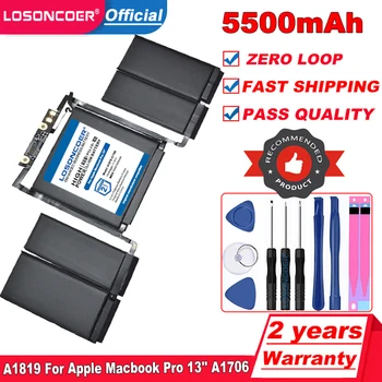 LOSONCOER 5500 мАч A1819 Аккумулятор для ноутбука Apple MacBook Pro 13 
