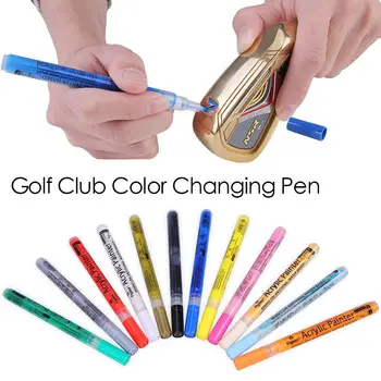 Водонепроницаемые аксессуары для гольфа, покрывающие Power Ink Pen, Акриловая ручка для рисования, меняющая цвет, ручка для клюшки для гольфа