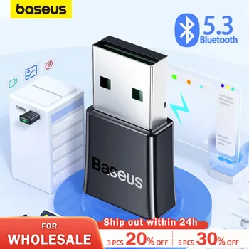 Baseus BA07 USB Bluetooth 5.3 Адаптер для подключения ключа для ПК, динамик, Беспроводная мышь, клавиатура, Музыкальный аудиоприемник, передатчик Bluetooth