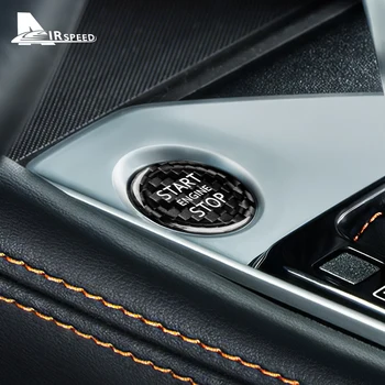 Для Nissan Sylphy Sentra Altima Teana 2020 2021 2022 2023 Наклейка На Кнопку Запуска двигателя из Настоящего Твердого Углеродного Волокна С Кнопкой Остановки Внутренней Отделки