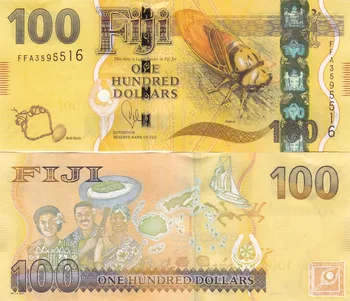 Оригинальная бумажная банкнота Фиджи номиналом 100 долларов, Золотая Цикада 2012, Предметы коллекционирования, победитель HSP