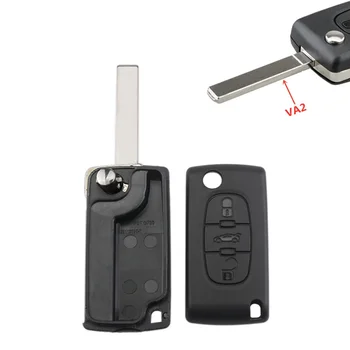 Hindley 3 Кнопки Флип Складной Чехол Для Дистанционного Ключа Shell Blank для Peugeot 207 407 307 408