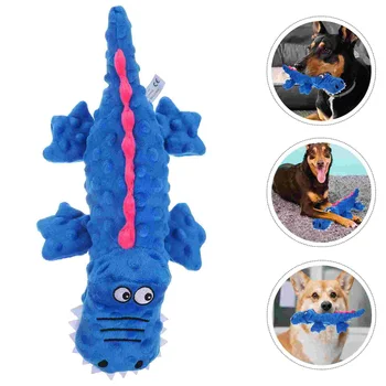 Игрушка для собаки-крокодила, Плюшевая игрушка для жевания собак, Писклявая игрушка для щенков, игрушки для прорезывания зубов у домашних животных