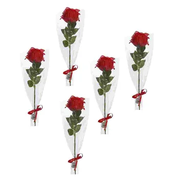 5 шт. Букет для украшения спальни из светящихся роз, подарок на новоселье, пластиковые подарки