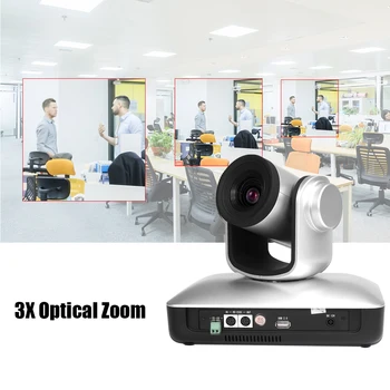 Конференц-Камера Aibecy Full HD Video Conference Cam 1080P с 3-кратным Оптическим Зумом 95 Градусов С Широким обзором 2.0 USB Веб-Кабельная камера