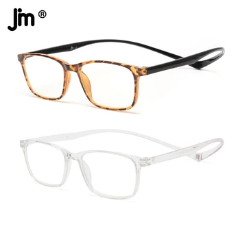 JM, 2 шт./компл., Очки для чтения на магнитной ножке с синим светом для мужчин и женщин, Винтажная Квадратная Диоптрийная лупа, Дальнозоркие очки