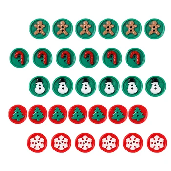 50 шт объемных поделок Рождественские пуговицы Швейные аксессуары для украшения Декоративных пуговиц