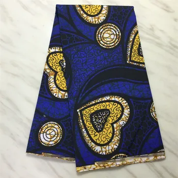 Мода Анкара Восковые Принты Ткань 2021 Высокое Качество Африканский Нигерийский Печатный Воск Индийский Хлопок Вышитое Кружево Материал 6 Ярдов