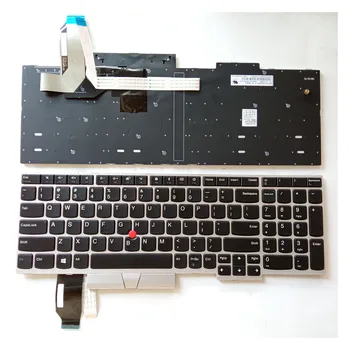Для клавиатуры Lenovo ThinkPad E580 E585 E590 L580 P52 T590 серебристого цвета без подсветки