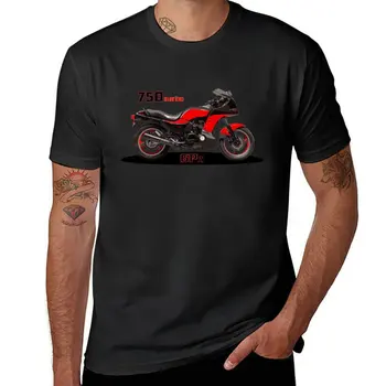 Новая футболка с рисунком GPZ 750 Turbo side на заказ, черные футболки, спортивная рубашка, приталенные футболки для мужчин