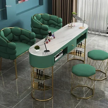 Маникюрные столы GY Nordic Creative, набор столов для двойного маникюра, Маникюрный магазин, Один профессиональный маникюрный стол, Салонная мебель
