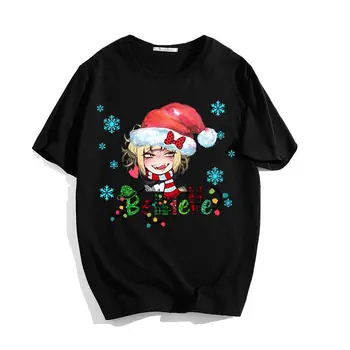 Новогодний подарок, Рождественская горячая распродажа, футболка, Забавные мужские топы с аниме Kawaii, Уличная одежда Boku No Hero Academia