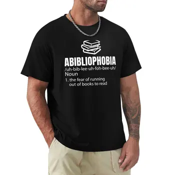 Подарочная футболка для чтения с абиблиофобией, черная футболка, одежда в стиле каваи, мужская одежда