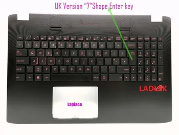 Новая британская клавиатура с подсветкой для Asus GL552J GL552JX Упор для рук 90NB07Z1-R31UK0