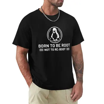 Футболка Born To Be Root Not To Reboot, эстетическая одежда, футболка, короткая футболка оверсайз, милая одежда, футболки для мужчин