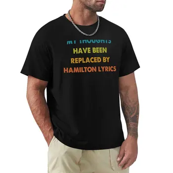 Копия моих мыслей Была заменена Винтажной футболкой Hamilton Lyrics, винтажными мужскими высокими футболками