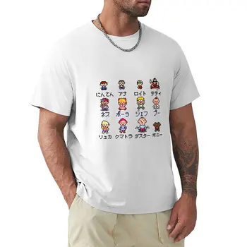 Футболка с главным героем Mother EarthBound для мальчика, блузка, топы с принтом животных для мальчиков, черные футболки для мужчин