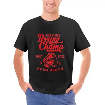 Боксерская футболка с чемпионом по боксу, подарочные боксерские перчатки, винтажный боксерский плакат, футболка унисекс