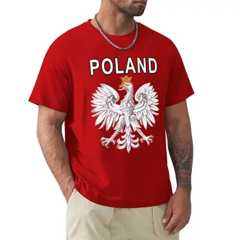 Польша Футболка с польским национальным орлом, однотонная, новая версия, на заказ, создайте свои собственные футболки для мужчин