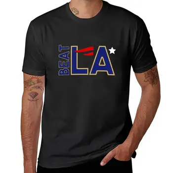 Футболка New Beat LA в цветах Лос-Анджелеса и Новой Англии, футболки больших размеров, топы больших размеров, корейские модные мужские футболки