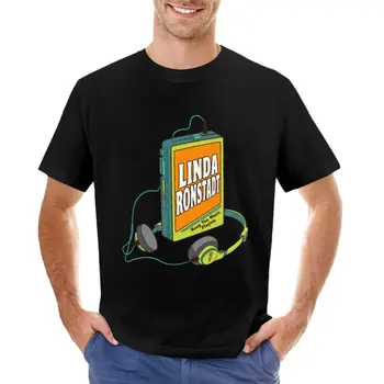Линда Ронштадт _ Ретро дизайн Walkman _ Ретро музыкальная художественная футболка Эстетическая одежда аниме одежда мужские футболки