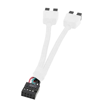 Материнская плата с экранированным кабелем от USB 2.0 9Pin до 2x9 Pin Исключает и улучшает передачу данных по прямой ссылке