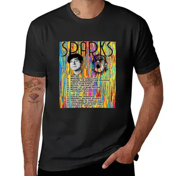 Подарки для влюбленных, футболка Sparks на Хэллоуин, футболка с коротким рукавом для мальчика, черные футболки, мужские однотонные футболки