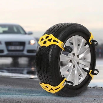 1 шт. автомобильные противоскользящие цепи из ТПУ с двойной пряжкой, зимние шины для безопасности дорожного движения, цепи для колес со снегозадержателем