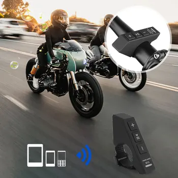Кнопочный контроллер наушников для мотоцикла, Bluetooth-совместимый аудиоплеер, пульт дистанционного управления для телефонов IOS Android и планшетов iPad
