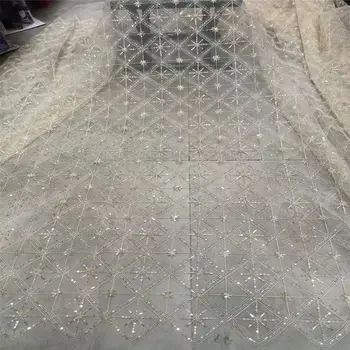 Темперамент элегантный и великолепный решетчатое стереоскопическое зрение прозрачная белая сетка марлевая ткань для свадебного платья повод для свадьбы